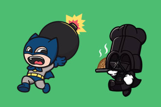 draw you a chibi vector art character design
