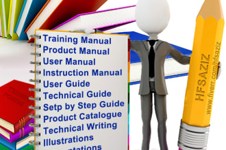 create and design user and training manuals, step by step guides