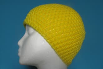 crochet a simple solid color beanie