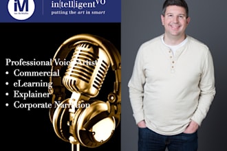 record a professional voice over for commercial use