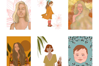 create a beautiful and artistic portrait