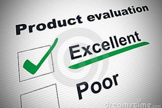 evaluate your product/service and give a report