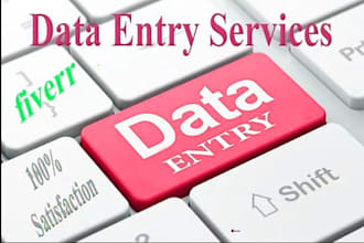 do data entry, copy paste, typing work, pdf to excel