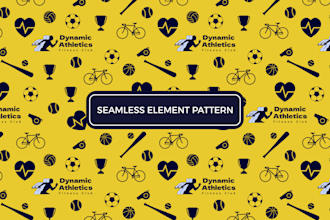 create a luxury seamless monogram logo pattern