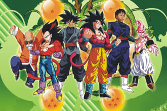 create dragon ball z artwork style