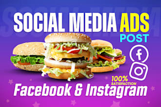 design creative facebook ads, instagram ads, post, story