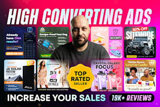 design high converting static facebook and meta ad creatives