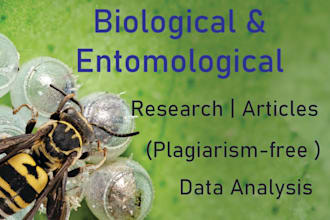 write  entomological and other biological articles