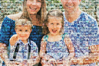 create a beautiful mosaic collage