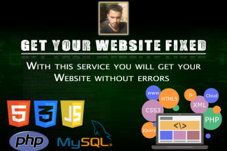 fix php,mysql,html,css,javascript and responsive issues