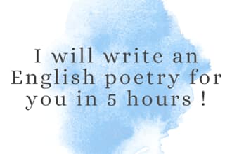 write custom english poetry for you in 5 hours