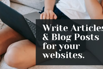 write articles and blog posts for your websites in 12 hours
