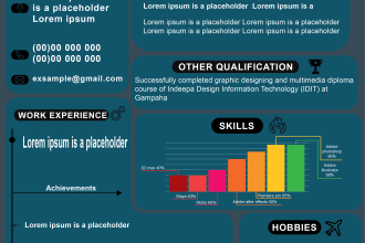design modern resume for you in 12 hours