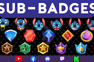 create unique custom sub badges for all streaming platforms