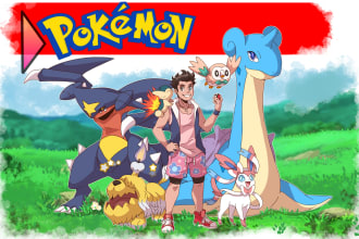 draw you as a pokemon trainer with your favorite pokemon