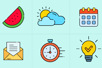 design awesome flat icon or web icon
