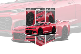 draw your car as a cartoon for tshirt or print