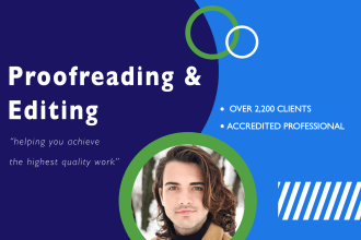 accurately proofread and edit your document or writing