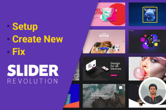 creat or fix slider revolution as a revolution slider expert