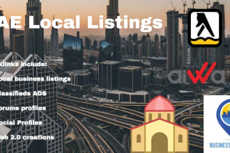 create 600 uae citations and business listings as well as profiles