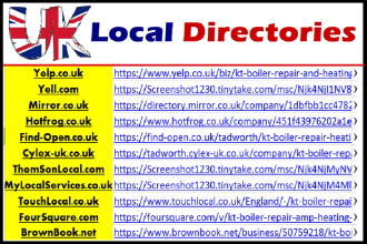 build top UK local SEO citations business directories