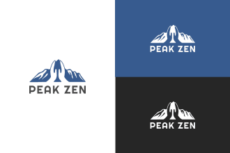design mountain logo in a creative way