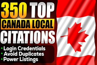 list business on top 350 canada local SEO citations directory