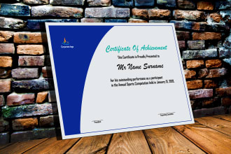 design amazing formal customized  certificate
