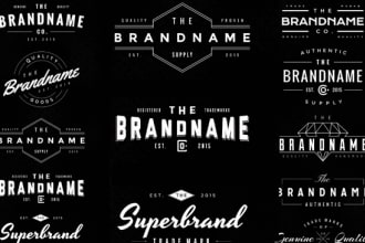 create 10 names, logo and slogans for brand, business, company, product, domain