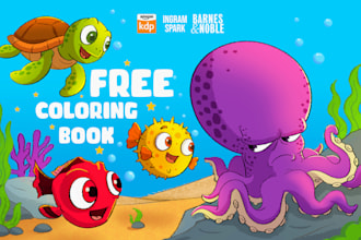 draw colorful children book illustrations