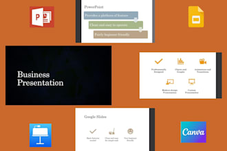 make business ppts, research presentations, and pitch desk