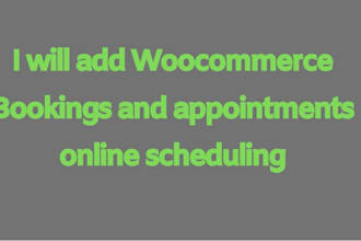 add woocommerce bookings and appointments system