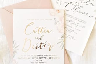 a personalized wedding invitation package