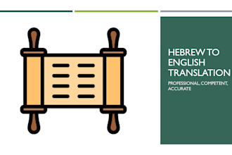 manually translate your hebrew text into english