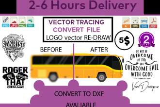 vector or line art tracing for logo or graphics