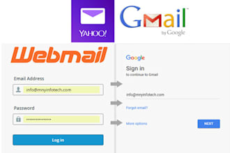 create email or webmail account and forward it to another email address