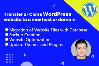 migrate, transfer or clone wordpress website to a new host or domain