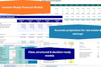 create financial model for real estate and startups