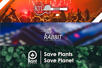 design youtube, facebook banners and logo