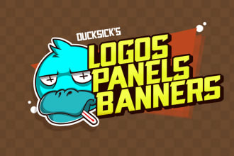 do avatar, logo, art for panels or banners for your twitch