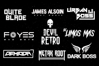design best modern typography dj, metal, music, band logo