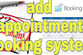 add appointment or reservation or booking system to your wordpress site