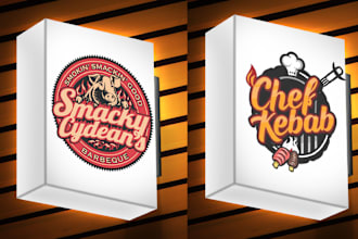 design bar or restaurant, BBQ, bakery or food truck logo