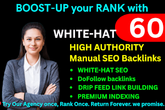,our team will create 60 manual pr9, seo link building backlinks