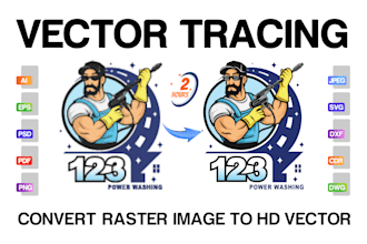 manually vector tracing, redraw, covert jpg to vector