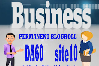 give your backlink on 10xda60 business blogroll permanent
