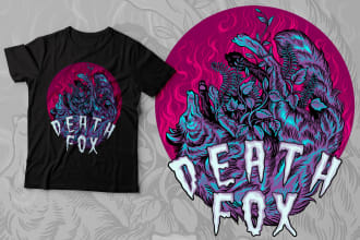 create custom illustration t shirt design with hand drawn