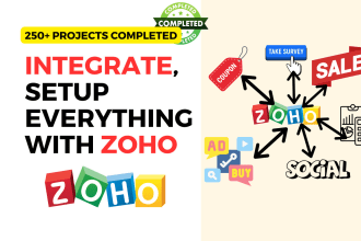 integrate zoho CRM, books with woocommerce, shopify, PHP