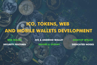 create ico, tokens, web and mobile wallets