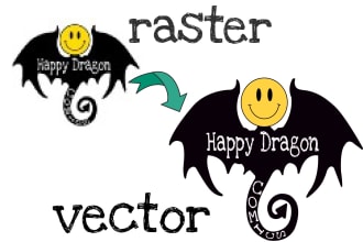 vector tracing images and logo, redraw, manually tracing,change colour